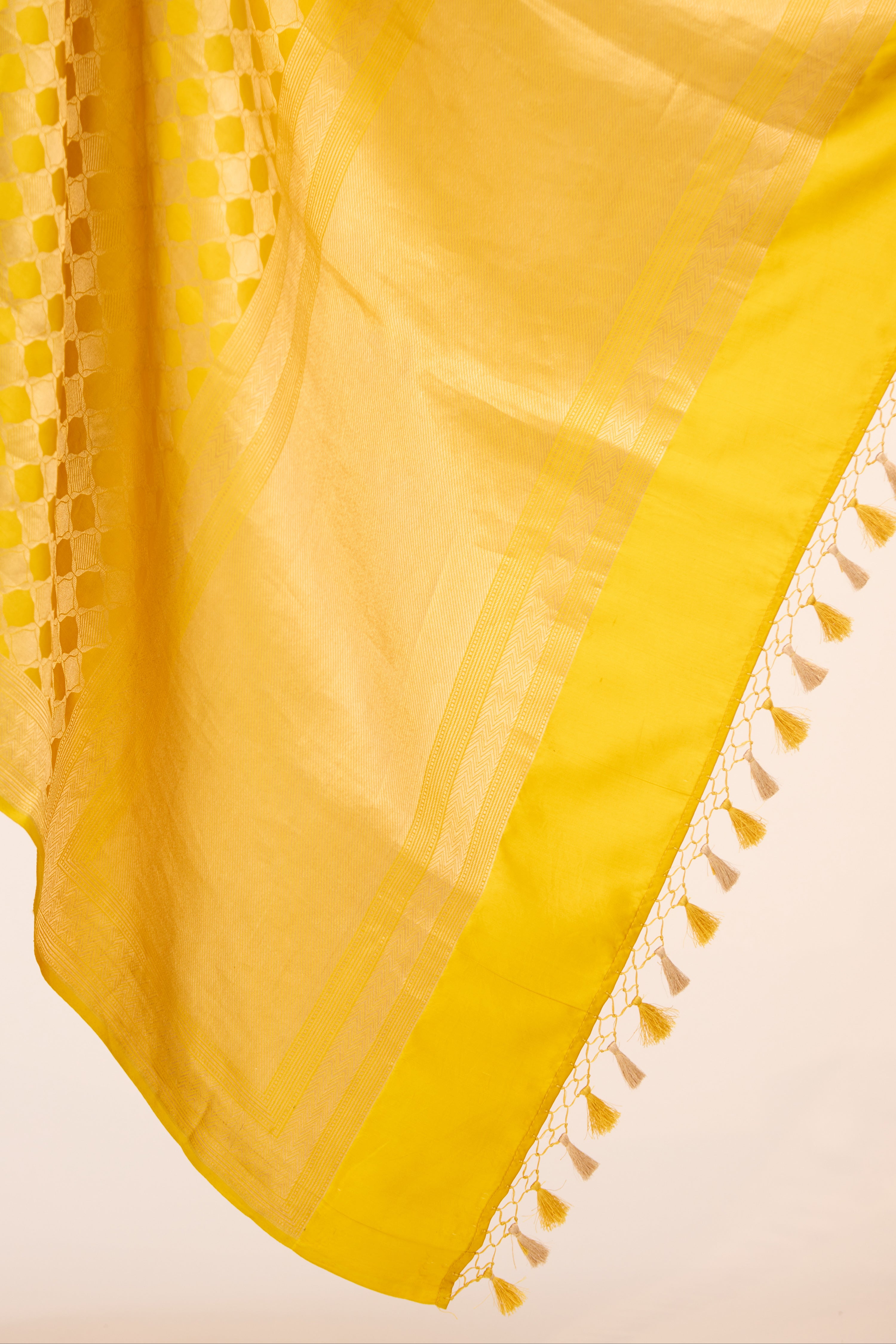 Mustard Banarasi Satin Silk