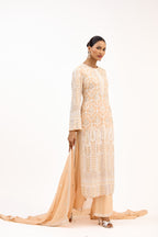 Gul-e-Shahi Georgette with Pearl, Crystal & Cutdana Embroidery Straight Suit Set