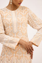 Gul-e-Shahi Georgette with Pearl, Crystal & Cutdana Embroidery Straight Suit Set