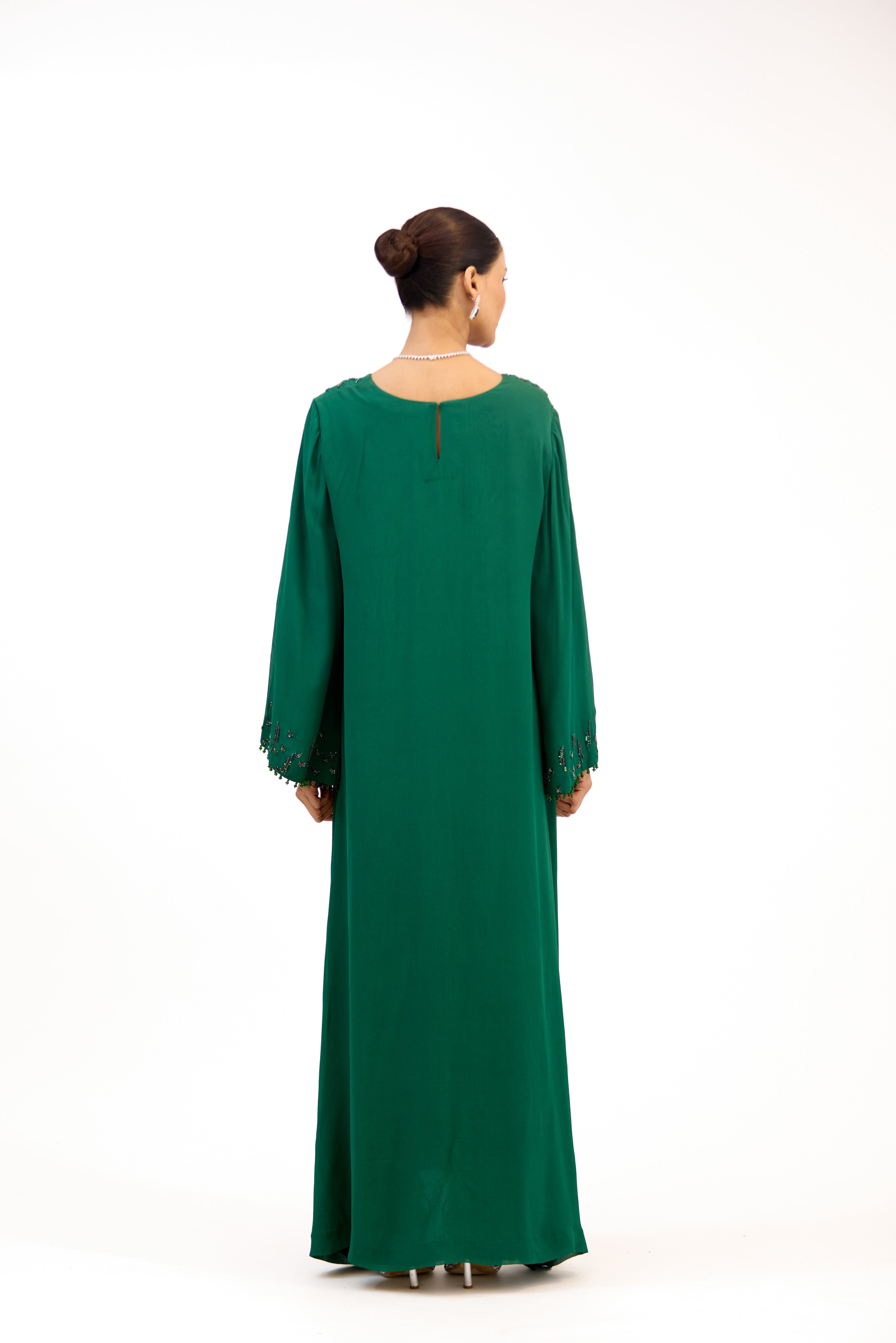 Parampara Cutdana & Sequin Embroidered Straight Long Dress