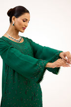 Parampara Cutdana & Sequin Embroidered Straight Long Dress
