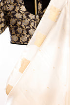Ivory Banarasi Silk Saree