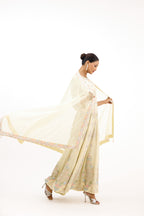 Pankhudi Pastel Sequins, Pearls & Zari Embellished Georgette Anarkali Suit Set