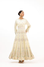 Pankhudi Pastel Sequins, Pearls & Zari Embellished Georgette Anarkali Suit Set