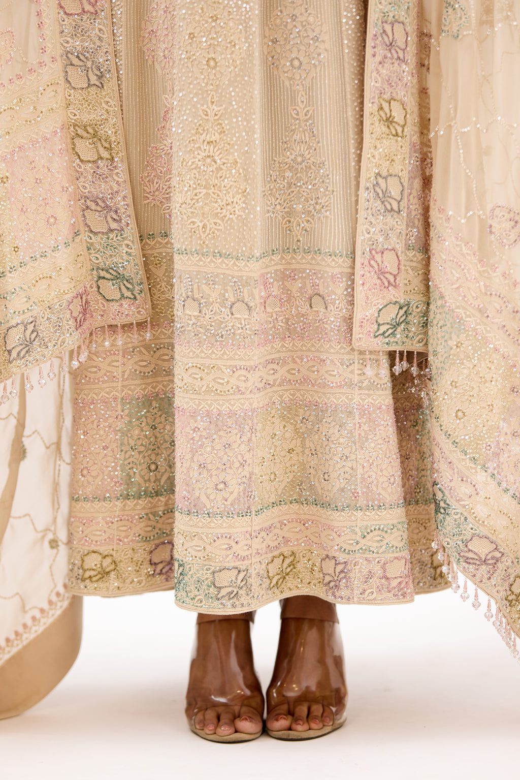 Begum Sahiba Royal Sequins, Resham Thread & Cutdana Embroidered Anarkali Suit Set