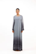 Nazaakat Ombre Crystal Georgette A-Line Long Dress