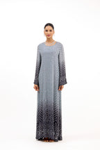 Nazaakat Ombre Crystal Georgette A-Line Long Dress