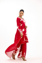 Nawabi Parsi Gara Embroidered Salwar Suit Set