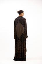 Sahar-E-Zar Golden Crystal Georgette Cape Set