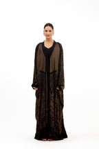 Sahar-E-Zar Golden Crystal Georgette Cape Set