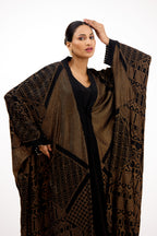 Sahar-E-Zar Golden Crystal Georgette Cape Set