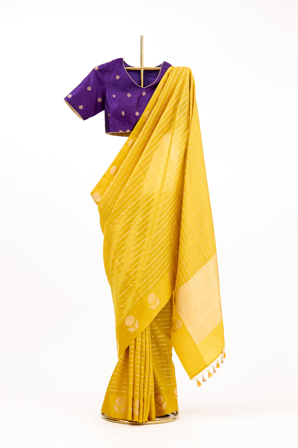 Radiant Yellow Banarasi Silk Saree