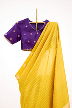 Radiant Yellow Banarasi Silk Saree