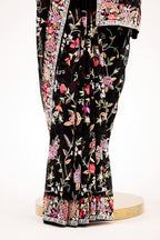 Midnight Black Parsi Gara Sarees