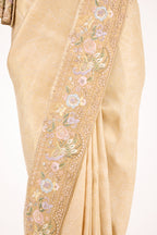 Ivory Imperial Brocade Banarasi Silk Saree