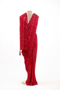 Ruby Red Heirloom Chikankari Saree