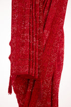 Ruby Red Heirloom Chikankari Saree