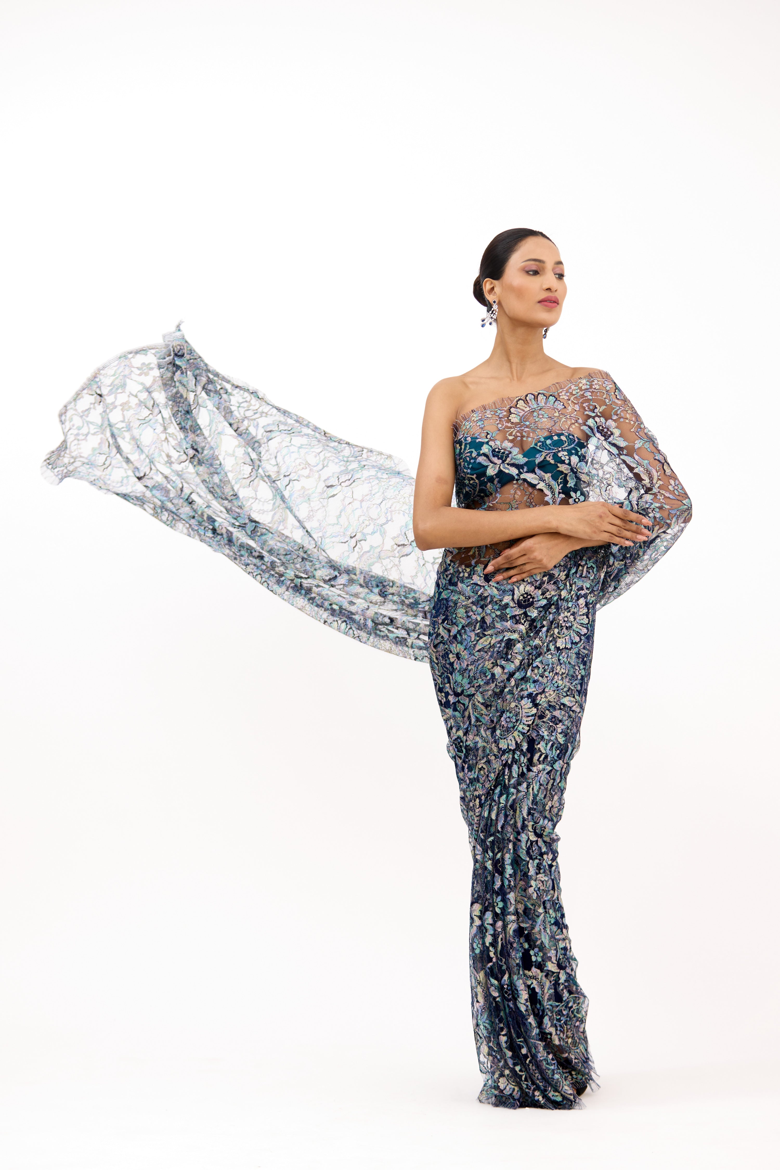 Chantilly Lace Saree