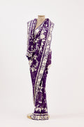 Regal Plum Parsi Gara Saree