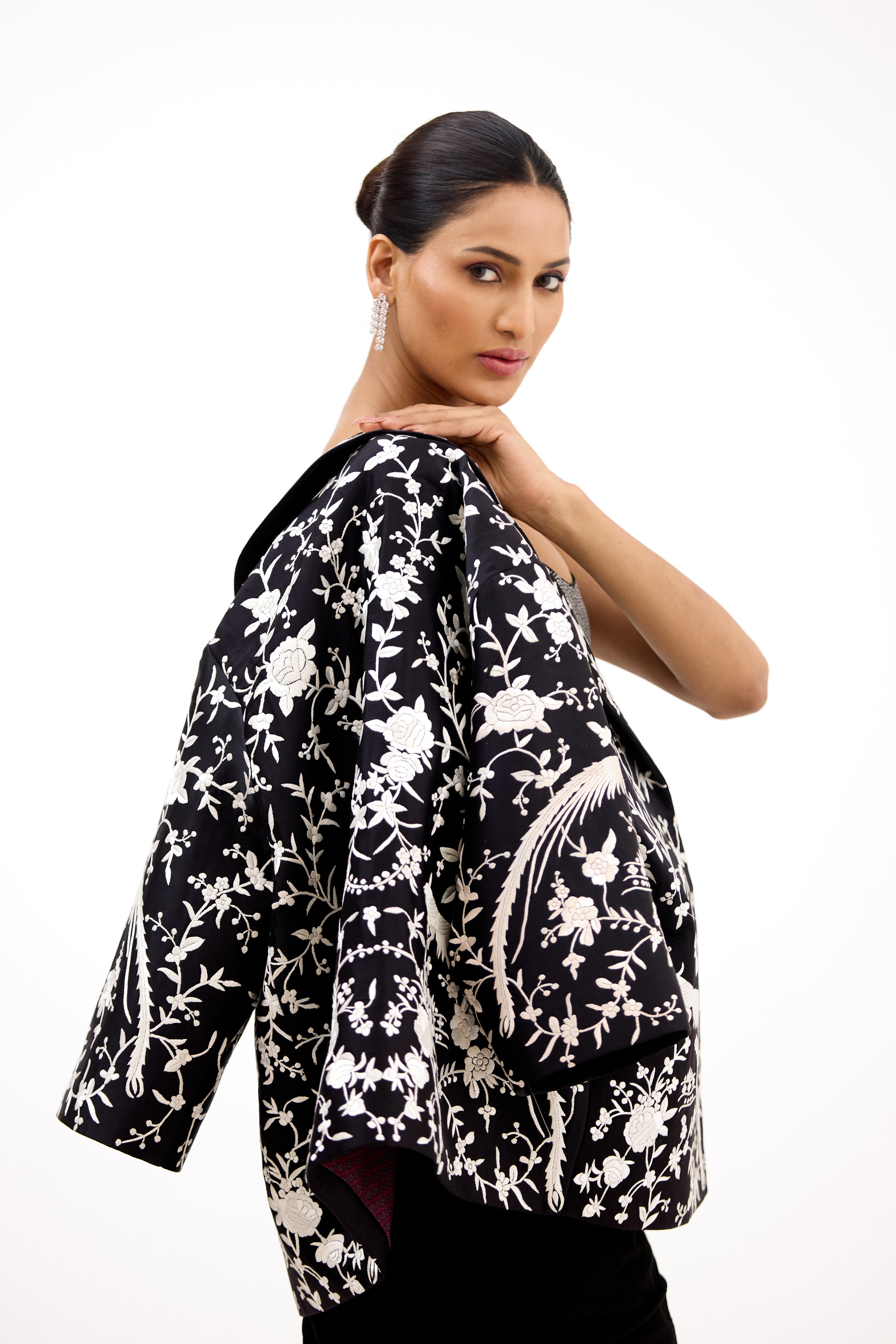 Noorjahan Parsi Gara Embroidered Royal Garden Jacket