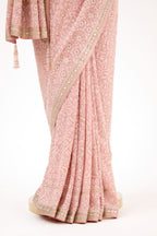 Petal Blush Chikankari Saree