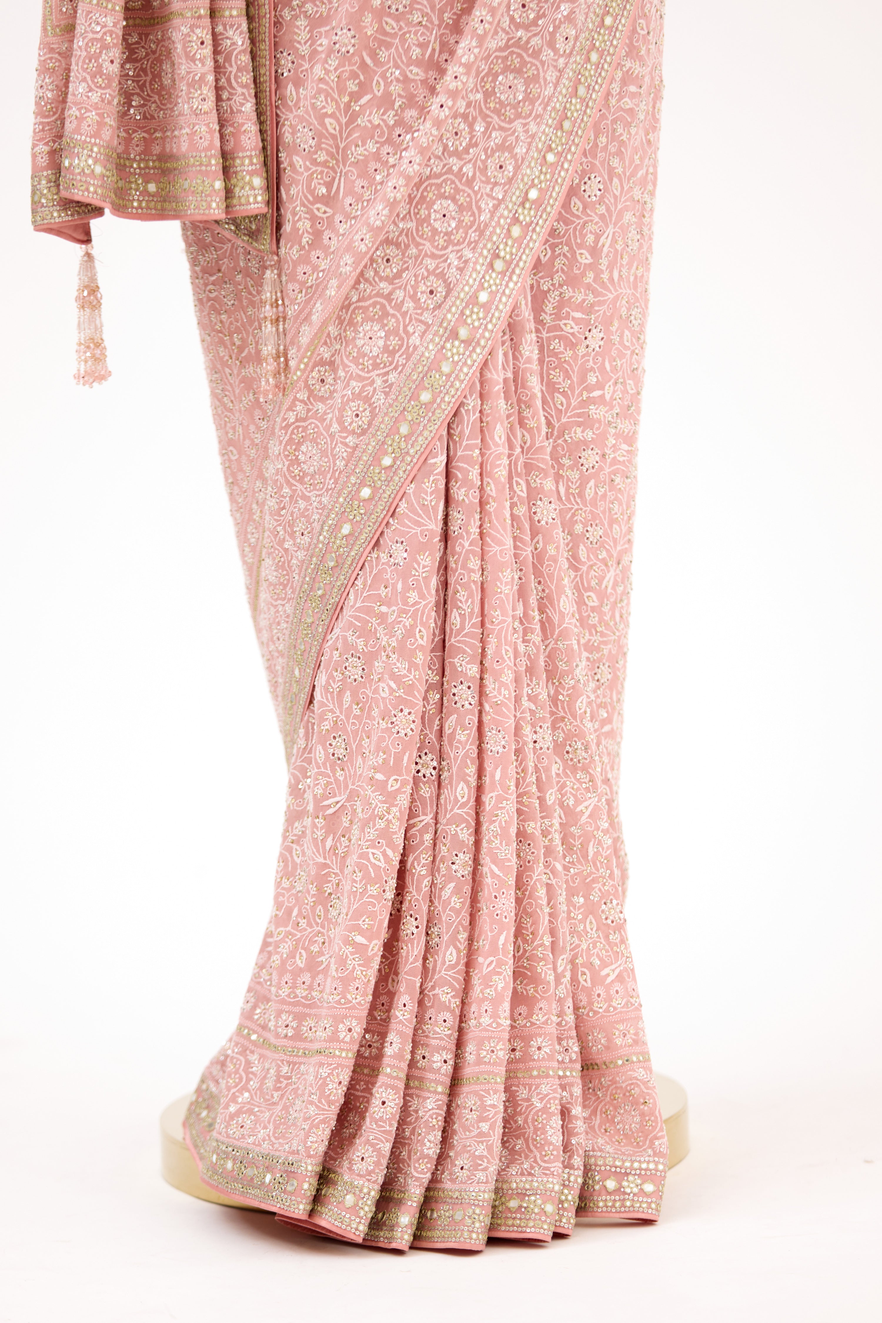 Petal Blush Chikankari Saree