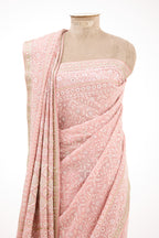 Petal Blush Chikankari Saree