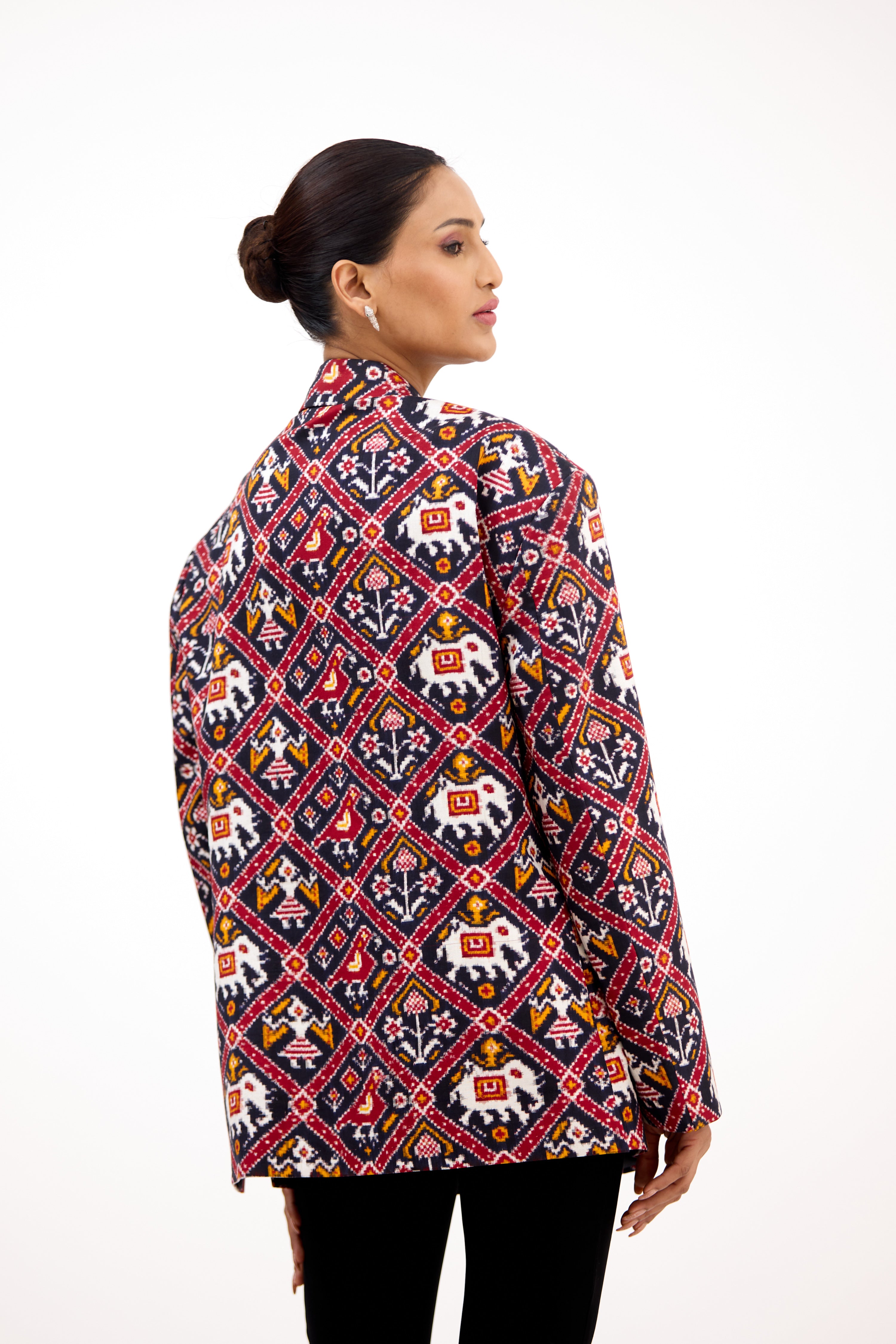 Chitralekha Patola Double Ikkat Silk Jacket