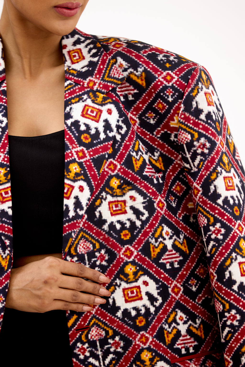 Chitralekha Patola Double Ikkat Silk Jacket