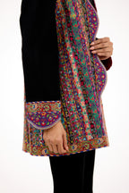 Nawabi Dastaan Antique Border Work Pashmina Jacket