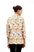 Phool Mahal Multicolour Gold Zari Brocade Jacket