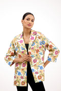 Phool Mahal Multicolour Gold Zari Brocade Jacket