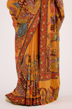 Saffron Artisan Kalamkari Saree