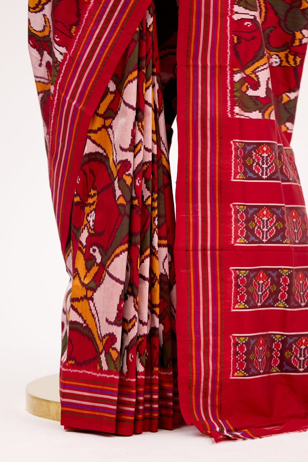 Maroon Heirloom Pochampally Silk Saree