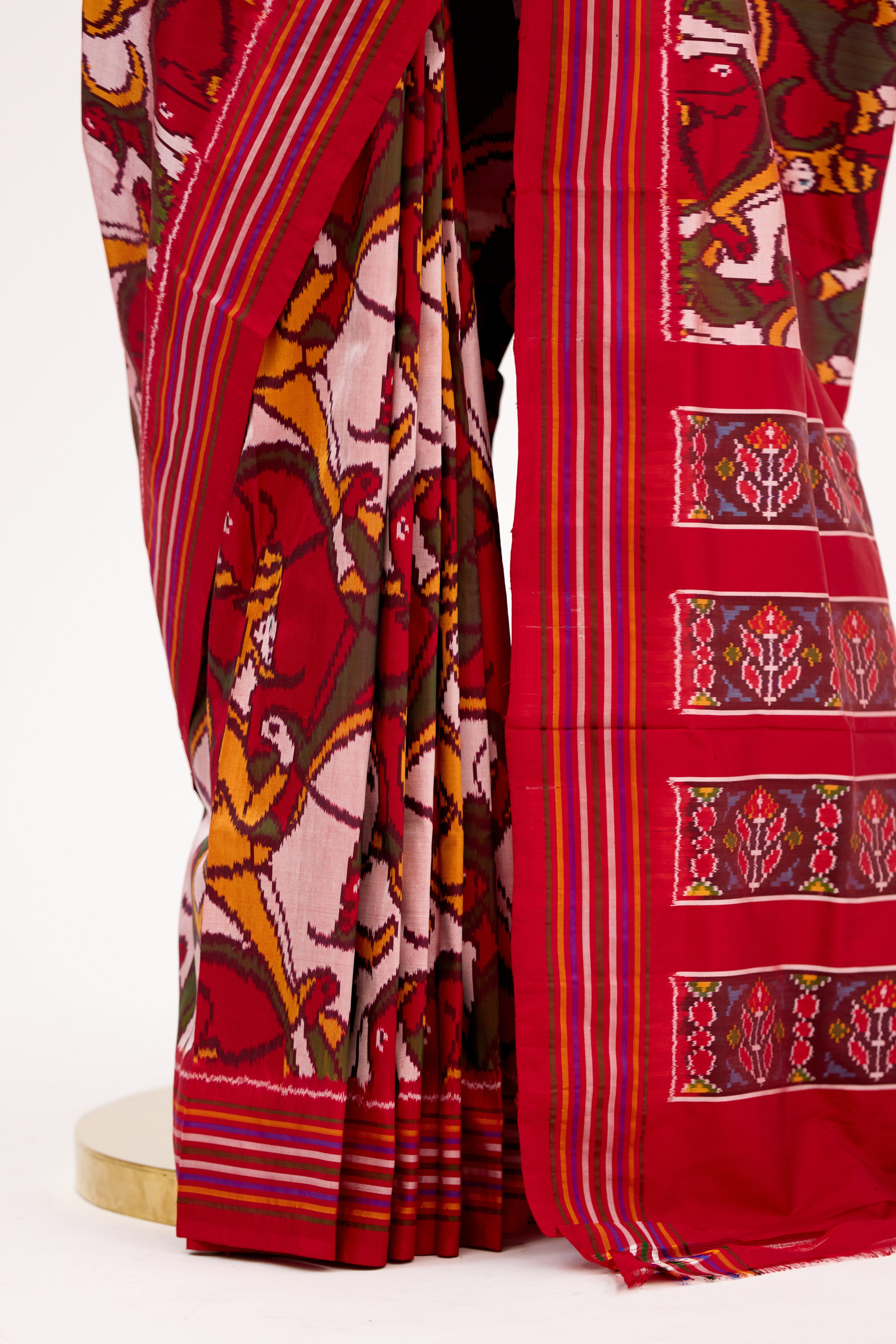 Maroon Heirloom Pochampally Silk Saree