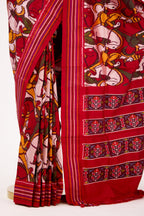 Maroon Heirloom Pochampally Silk Saree