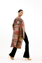Rang-e-Virasat Antique Border Pure Pashmina Royal Long Jacket