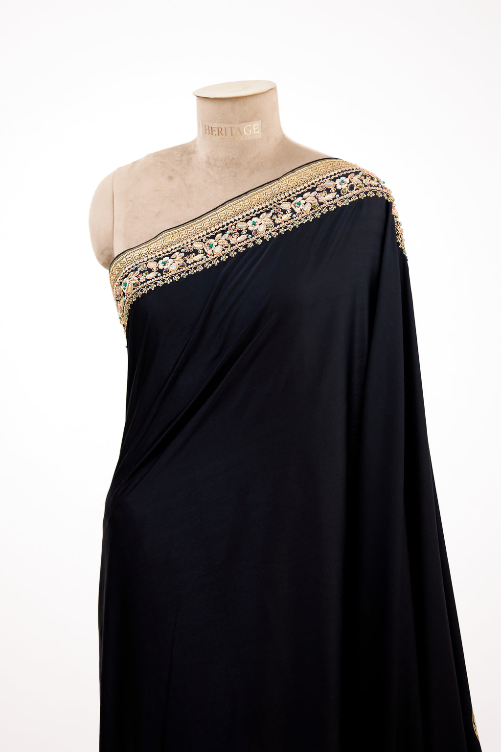Timeless Black Banarasi Satin Silk Saree