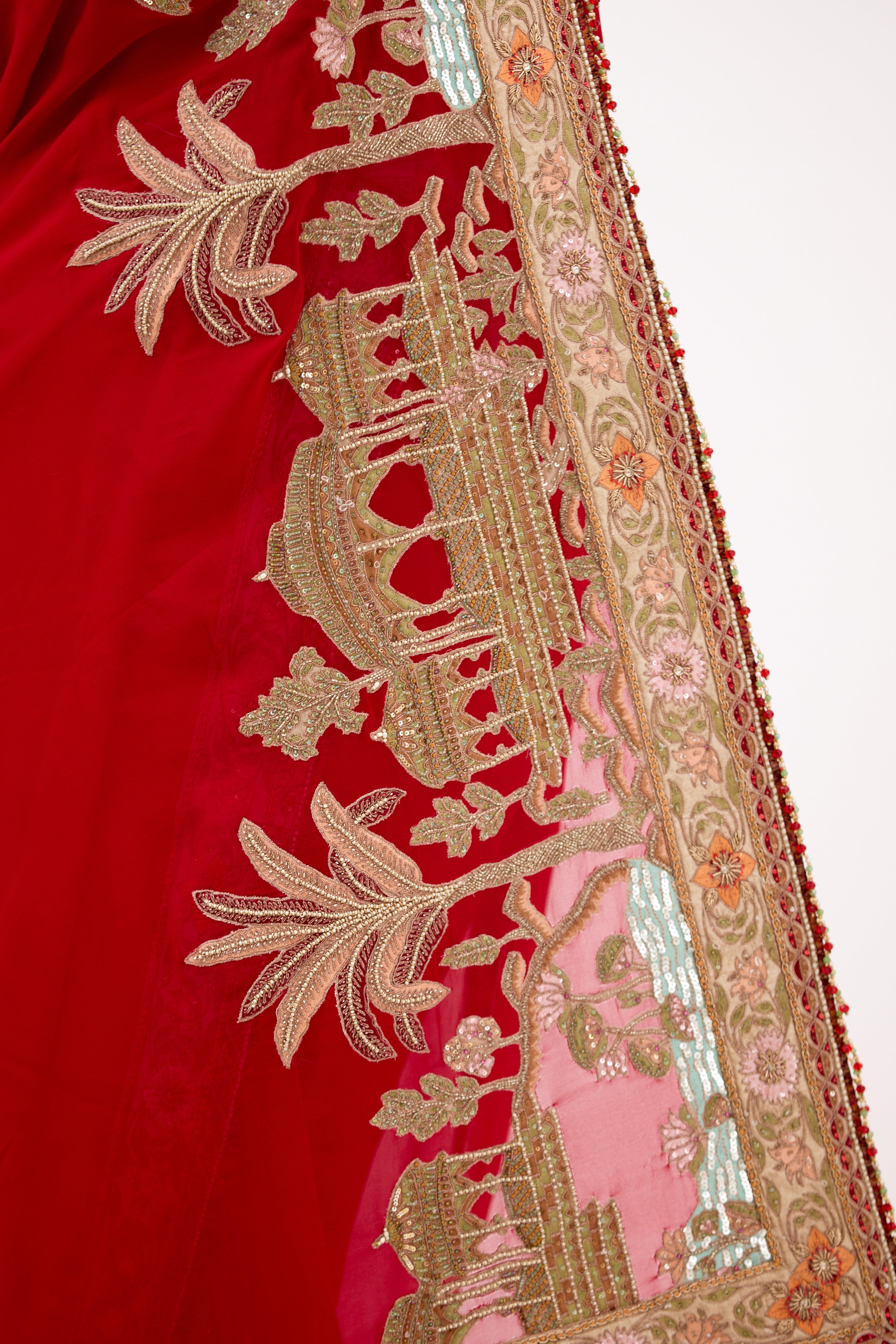 Crimson Luxe Pure Georgette Saree