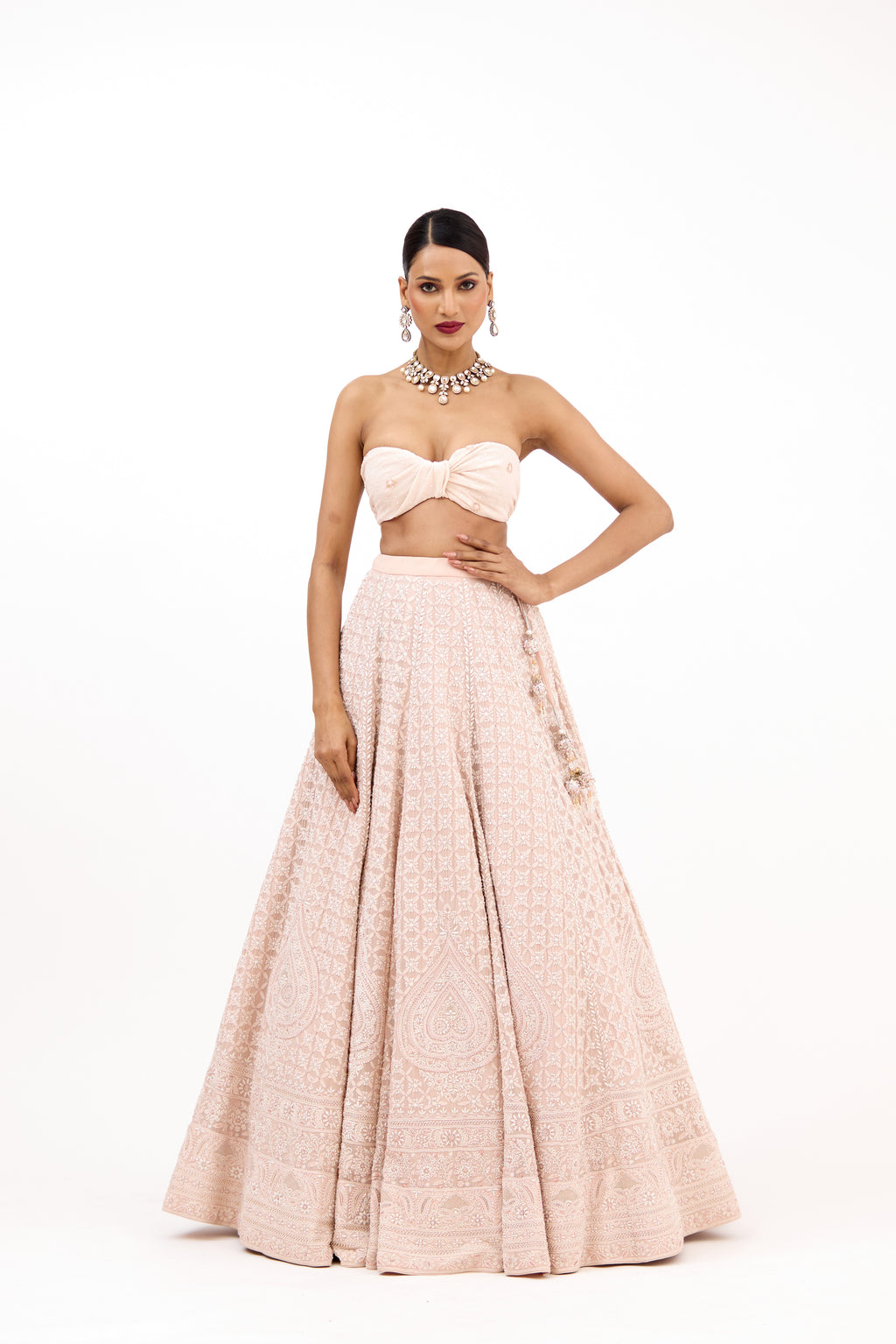 Jahanara Lakhnawi Royal Embroidered Georgette Lehenga Set