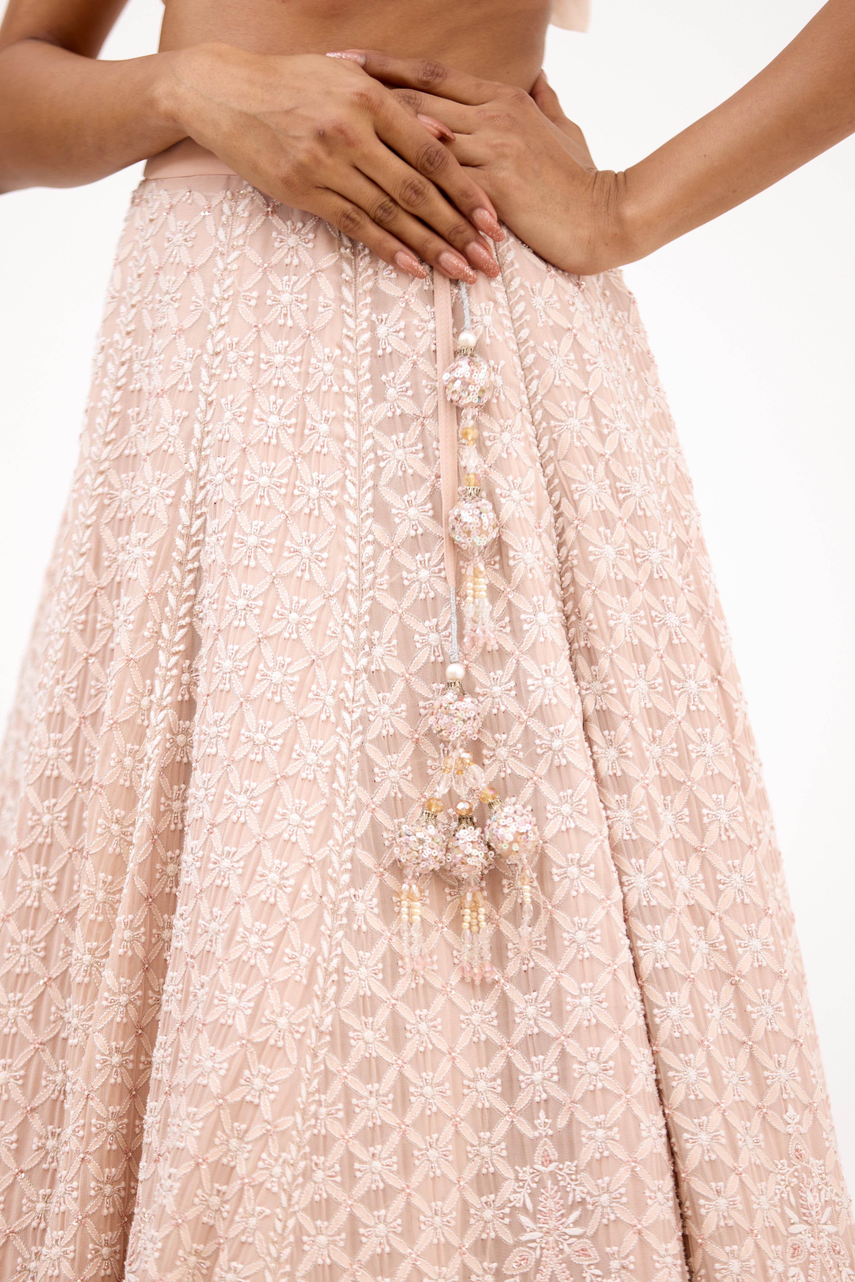 Jahanara Lakhnawi Royal Embroidered Georgette Lehenga Set