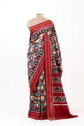 Maroon Heirloom Pochampally Double Ikat Silk Saree