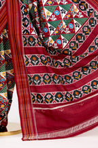 Maroon Heirloom Pochampally Double Ikat Silk Saree