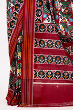 Maroon Heirloom Pochampally Double Ikat Silk Saree