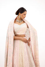 Sahar-e-Lucknow Delicate Embellished Chikankari Lucknawi Lehenga Set