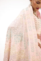 Sahar-e-Lucknow Delicate Embellished Chikankari Lucknawi Lehenga Set