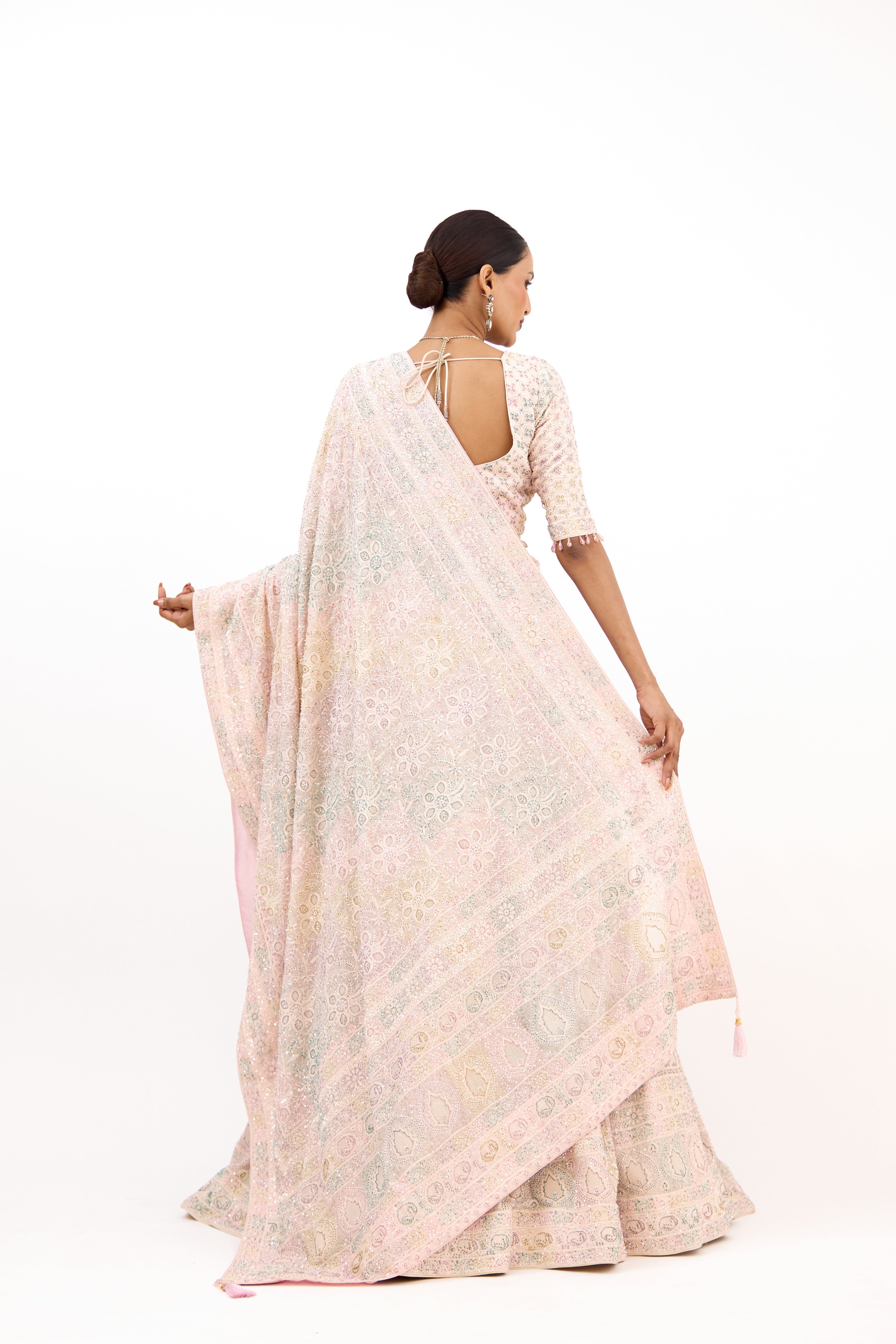 Sahar-e-Lucknow Delicate Embellished Chikankari Lucknawi Lehenga Set