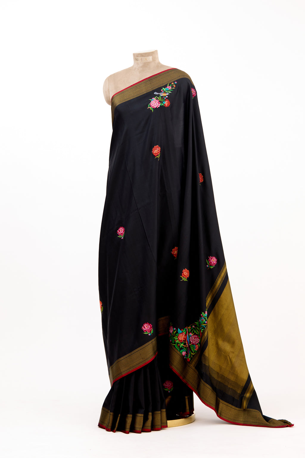Black Majestic Kanjivaram Silk Saree