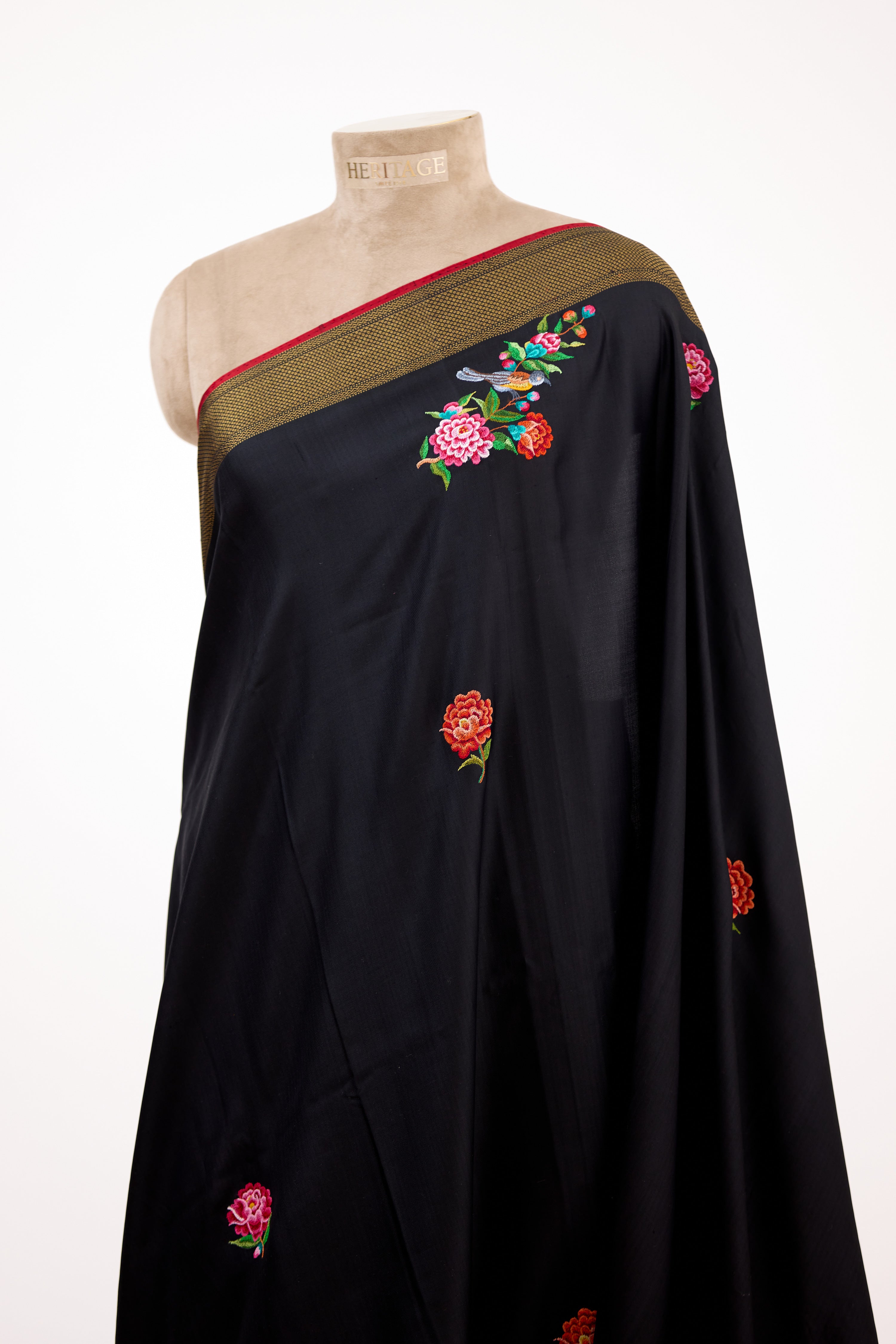 Black Majestic Kanjivaram Silk Saree