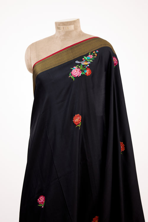 Black Majestic Kanjivaram Silk Saree
